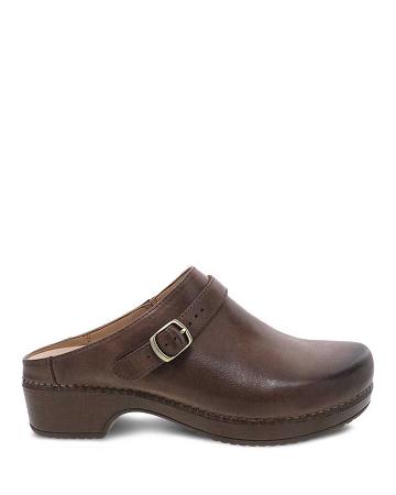 Sabots Dansko Berry Milled Burnished Femme Marron | FR 246ILH